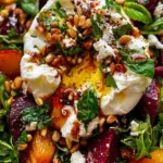 Beet and Burrata Salad with Pine Nuts