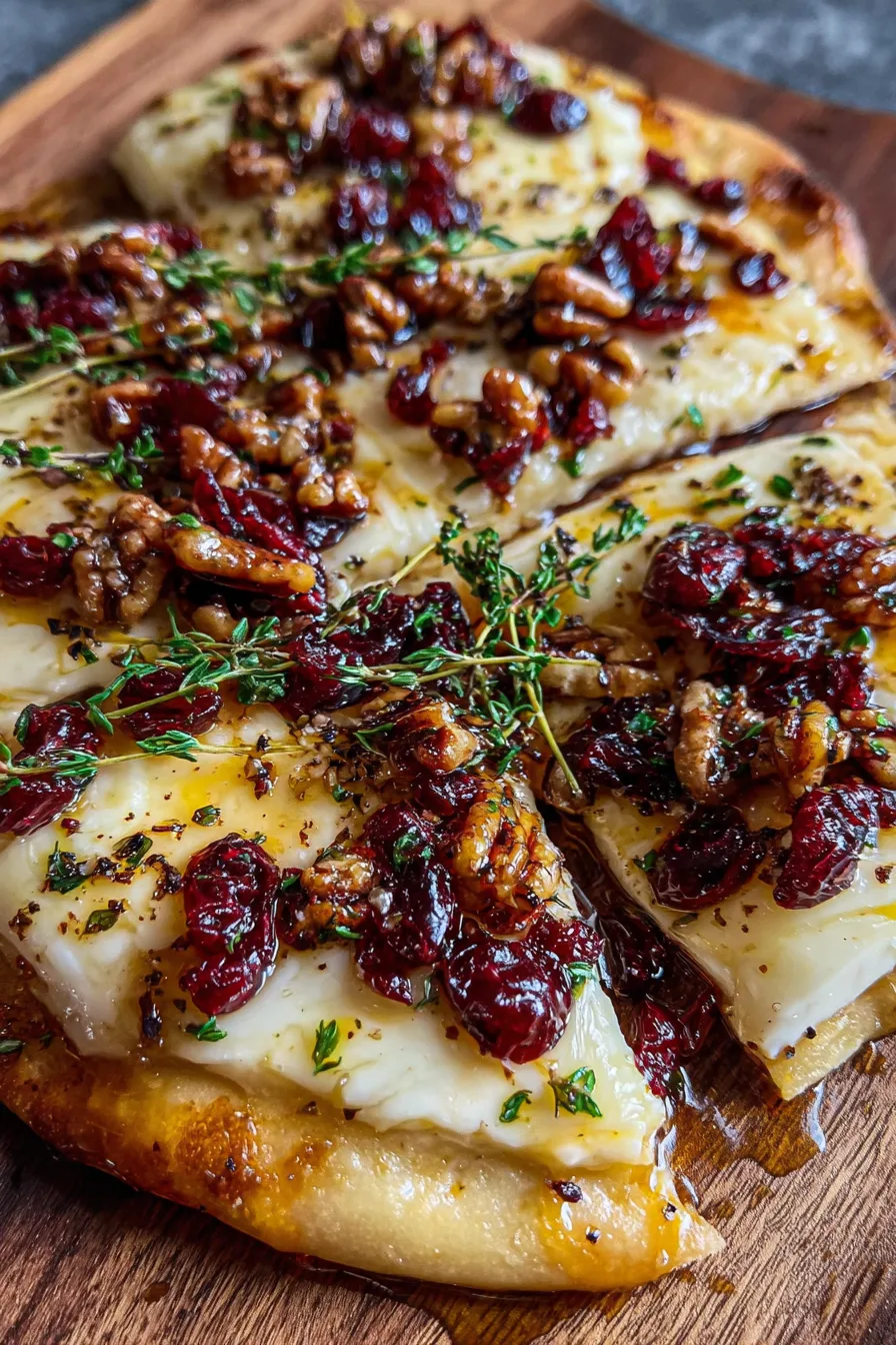 Brie Cranberry Pecan Flatbread