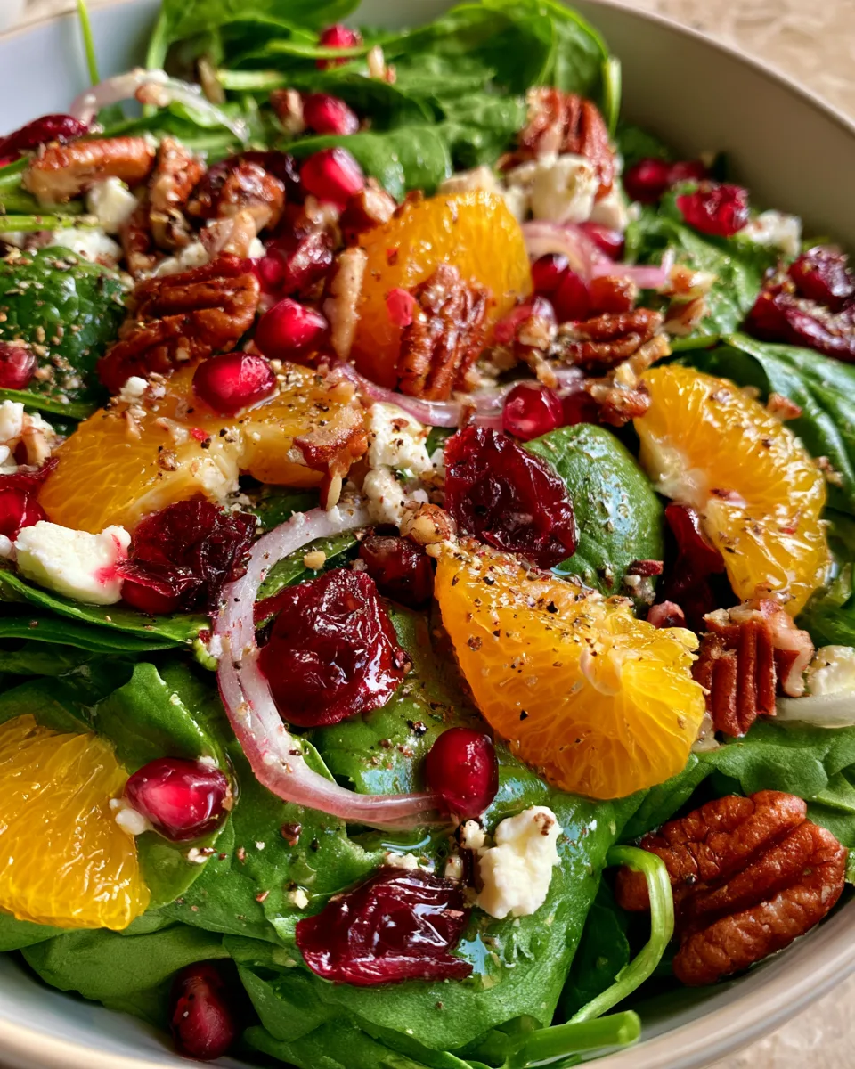 Christmas Salad with Spinach