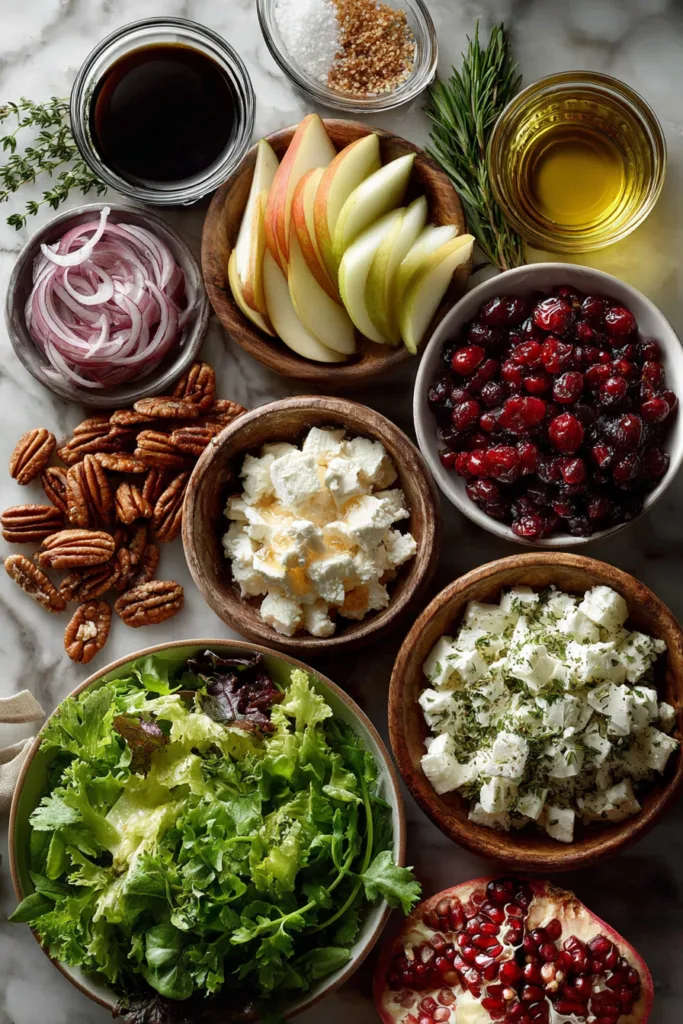 Festive Apple, Pear & Cranberry Salad