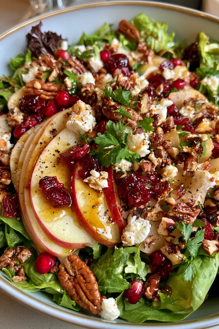 Fresh Apple, Pear & Cranberry Salad