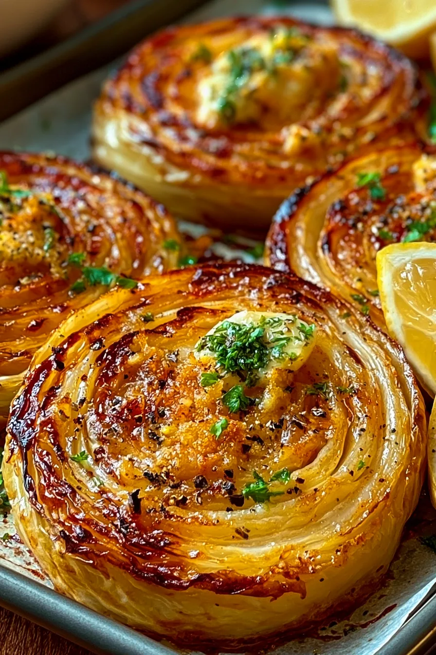 Oven Roasted Garlic Cabbage Steaks