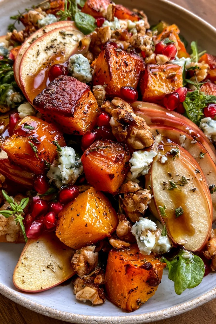 Rustic Warm Pumpkin & Apple Salad