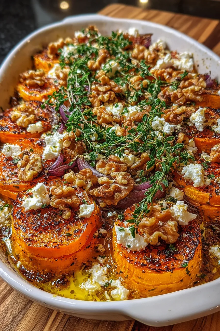Savory Sweet Potato & Squash Bake with Feta