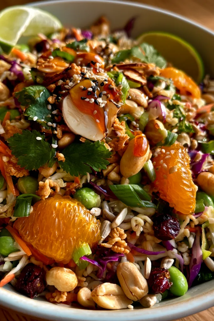 Summer Crunchy Asian Ramen Noodle Salad - recipesrealm.net