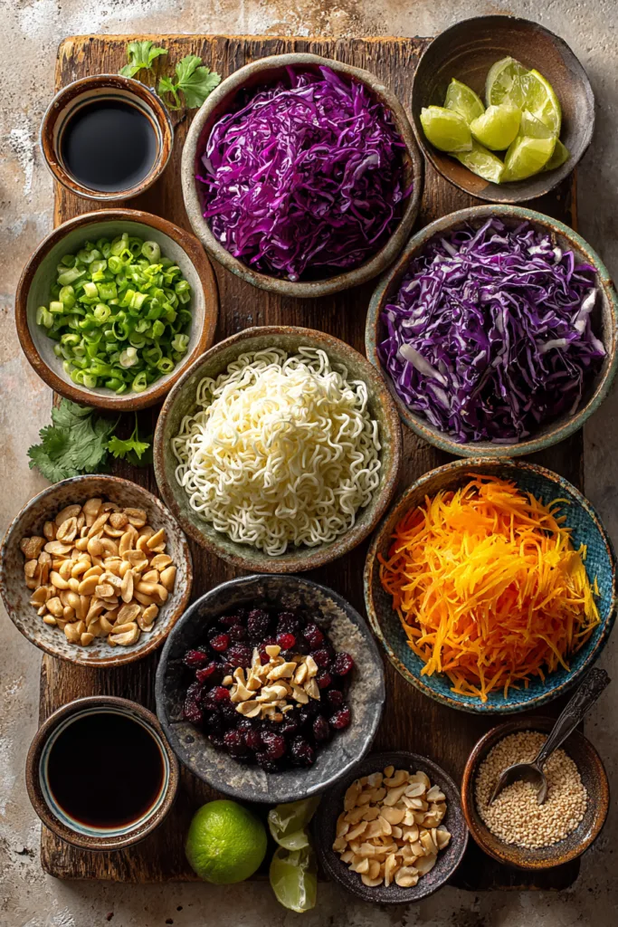 Summer Crunchy Asian Ramen Noodle Salad - recipesrealm.net