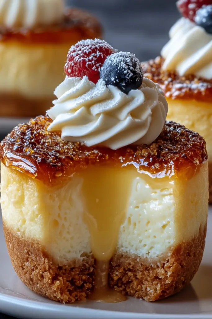 Vanilla Bean Crème Brûlée Cheesecake Cupcakes