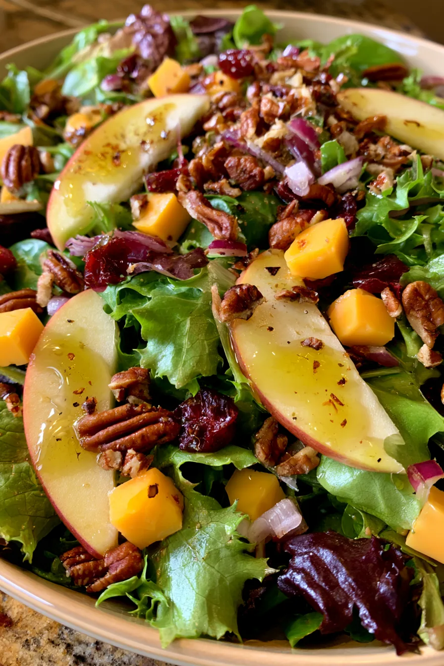 Apple Cheddar & Pecan Salad