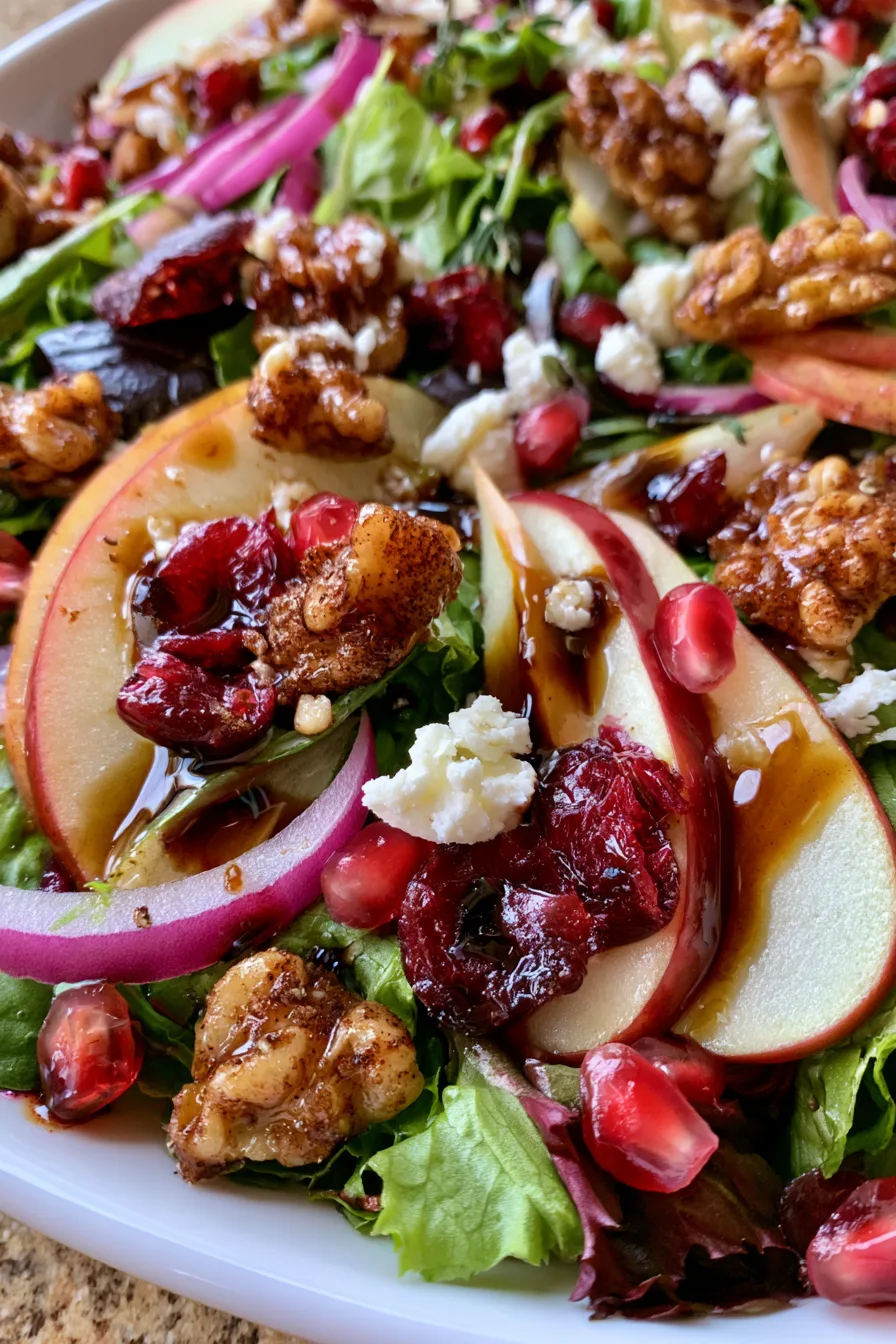 Fresh Apple, Pear & Cranberry Salad