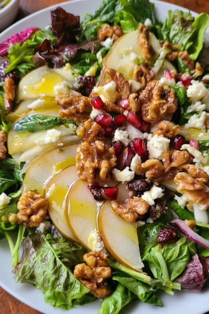 Pear Salad with Walnuts