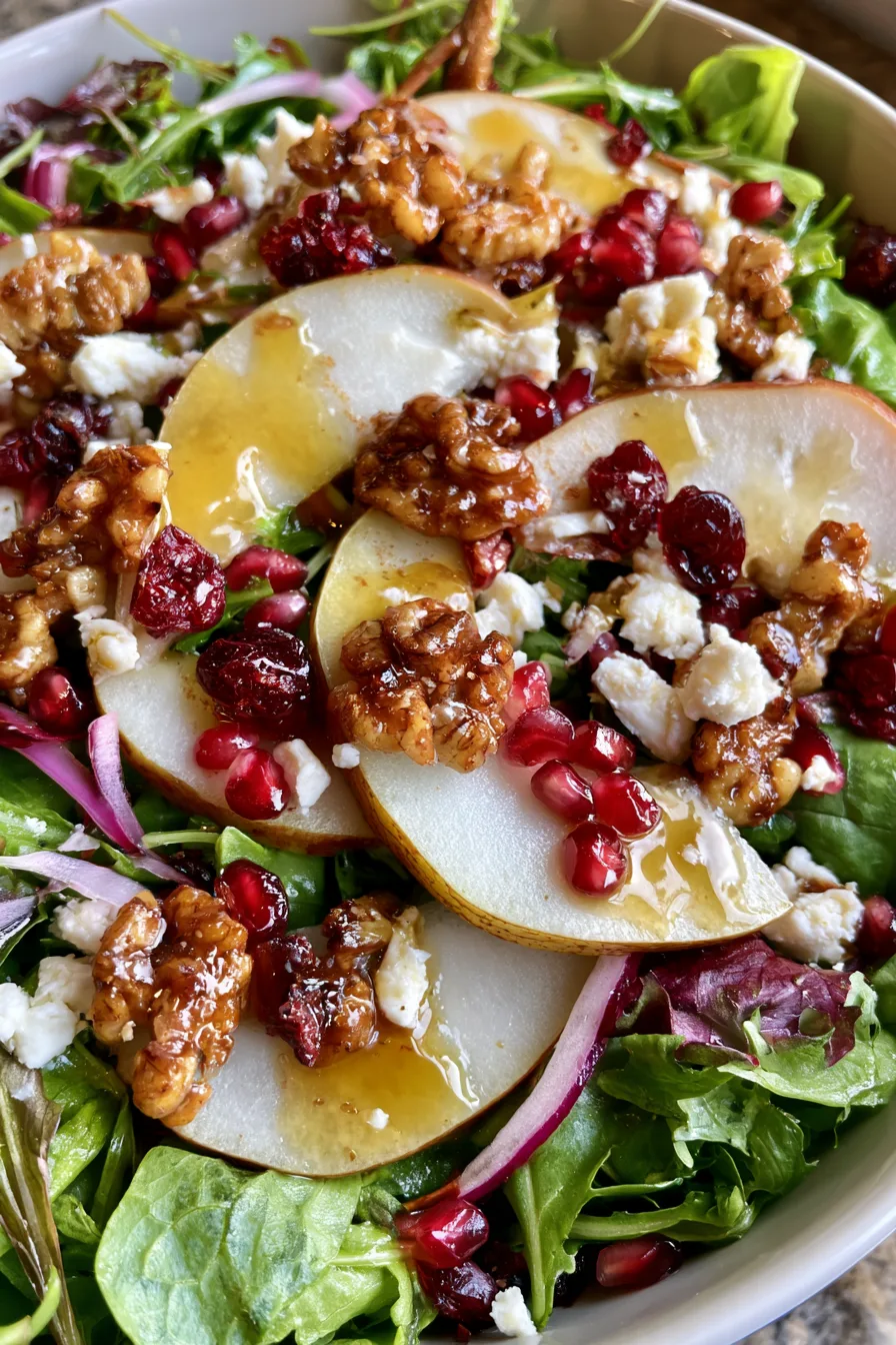 Pear Salad with Walnuts