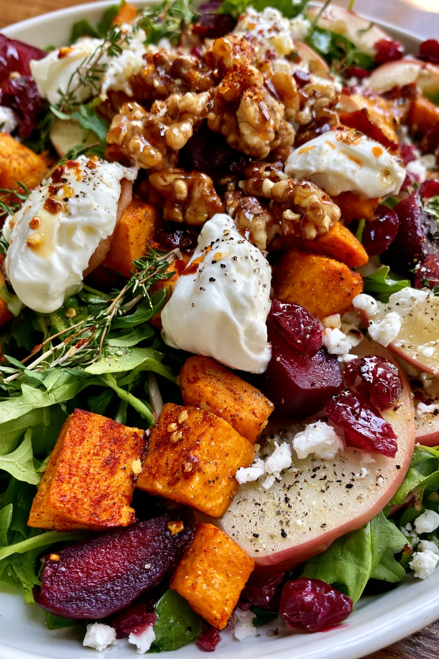 Roasted Sweet Potato & Beet Salad
