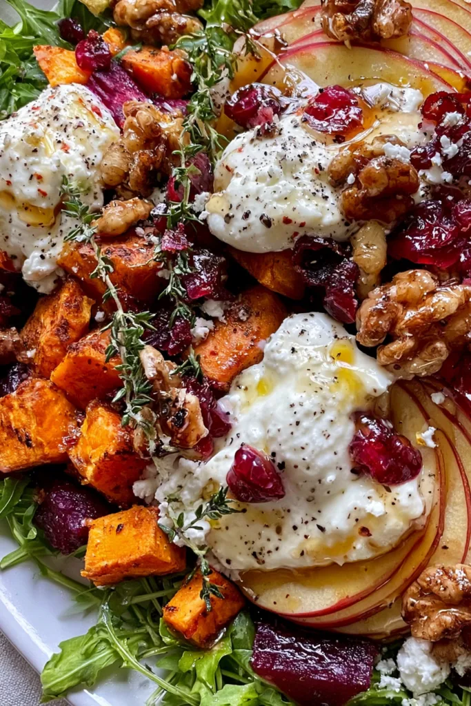 Roasted Sweet Potato & Beet Salad